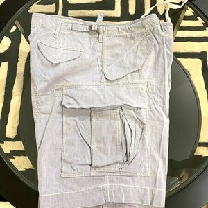 Men’s Shorts POLO RALPH LAUREN blue seersucker cargo shorts vintage